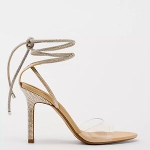 🆕 ZARA Sparkly Vinyl Laced Sandals